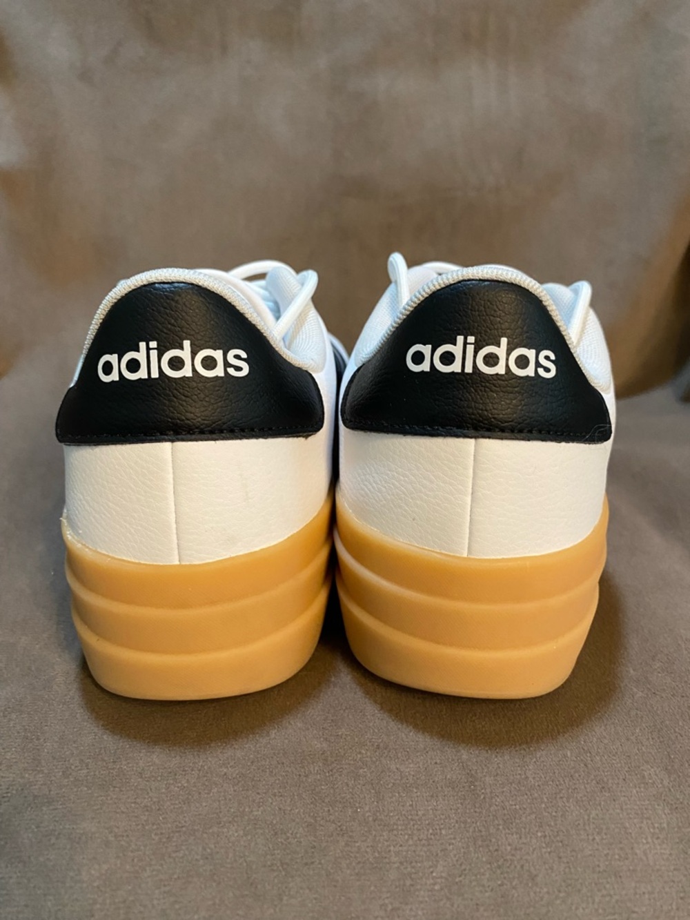 adidas White Black Gum-Soled Sneakers - Picture 5 of 7